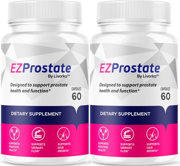 LIVORKA (2 Pack) EZ Prostate Supplement, EZ Prostate Capsules, EZ Prostate Pills, EZ