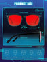 TIJN Blue Green Light Blocking Sleep Glasses with Red Light Lens for Gaming & UV Protection