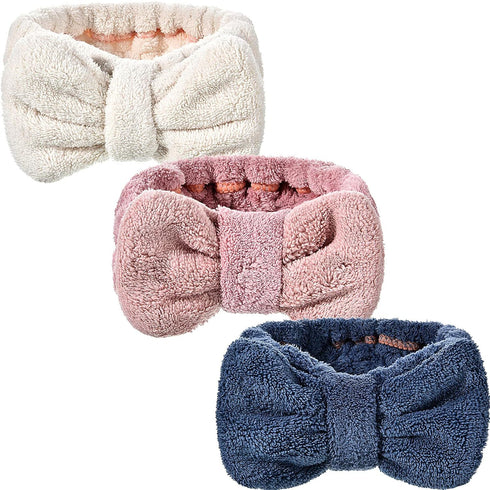 Hicarer 3 Pieces Towel Headbands for Women, Makeup Spa Headband for Washing Face