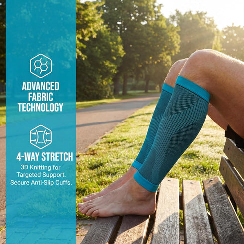 KEKING Calf Compression Sleeves for Men Women, Leg Compression Sleeves, Footless Compression Socks for Running, Shin