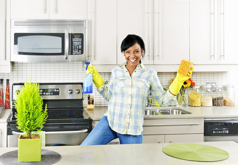Yellow Reusable Latex Household Glove by Soft Scrub