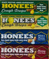Honees Honey Filled Drops Variety Pack (Honey, Milk & Honey, Honey Lemon, Menthol) - Natural Sore Throat Relief,