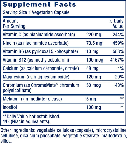 Life Extension Quiet Sleep Melatonin, 5 mg, 60 Capsules for Healthy Circadian Rhythms