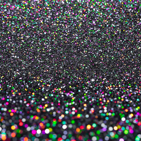 Hemway Premium Ultra Sparkle Glitter - Black Holographic Metallic Flake for Arts Crafts, 100g / 3.5oz