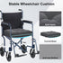 18x16 Memory Foam Wheel Chair Cushions for Seniors, Dual-Layer Anti-Sagging Patent Design with Curved Bottom for Better