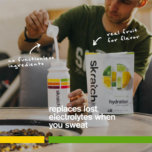 Skratch Labs Hydration Powder | Sport Drink Mix | Electrolytes for Exercise, Endurance | Lemon + Lime | 20 Servings