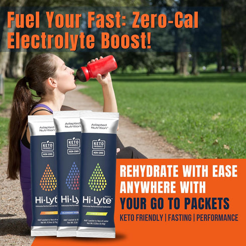 Hi-Lyte Pro Hydration Packets | 15 Individual Drink Packets | Variety Pack Flavored Electrolyte Powder | Sugar-Free,
