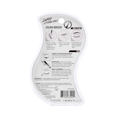 i•ENVY Super Strong Hold Eyelash Adhesive, Waterproof, 2 Pack - 48-Hour Long-Lasting Lash Glue