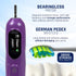 Purple Electric Toothbrush with Travel Case & 4 Vibrating German Pedex Brush Heads, 5 Modes, Rechargeable Power