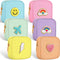 Zubebe 6 Pcs Preppy Patch Cute Makeup Bags - Toiletry Bags for Travel, Chenille Letter Nylon Cosmetic Pouch