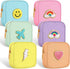 Zubebe 6 Pcs Preppy Patch Cute Makeup Bags - Toiletry Bags for Travel, Chenille Letter Nylon Cosmetic Pouch