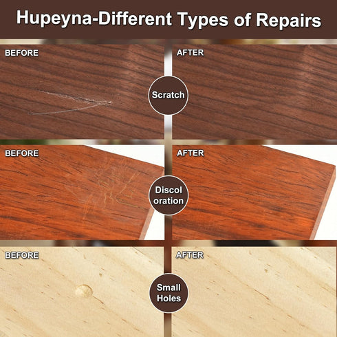 Wood Furniture Repair Kit, 12 Colors Touch Up Fillers for Scratches, Cracks, Discoloration on Wooden Surfaces