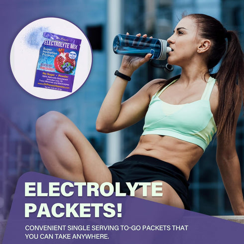 Dr. Price’s Electrolyte Mix, Sugar-Free Hydration Powder, Blueberry-Pomegranate (30 Packs)