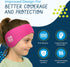 Earvolution Ear Band-It Ultra Premium Swimming Headband and Swimmers Ear Plugs Bundle, Hot Pink, Medium