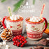 100 Pack Christmas Disposable Wooden Spoons Merry Christmas Pattern Spoons Candy Cane Merry Christmas Wooden Tasting Spoons for Cake Hot Chocolate Coffee Ice Cream, 5.5" (Red, Green, Merry Style)
