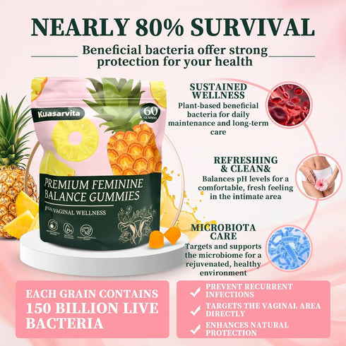 Gummies Immune Gummies 60 Counts Premium Feminine Balance for Women, Vaginal Probiotics, PH Balance for Women Healthy