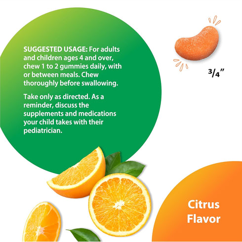 Gummies 60 Count Immune Rainbow Light Vitamin C | | Citrus Flavored | with Vitamin E | & Antioxidant Support for Adults