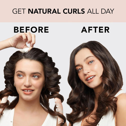 Kitsch Satin Heatless Curling Set - Overnight Hair Curlers and Rollers for No-Heat Soft Curls, Sunset