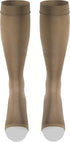 Truform Women's Compression Stockings - 20-30 mmHg, Knee High Length, Open Toe, Opaque, Beige, Large
