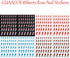 Rose Nail Stickers 8 Sheets Glitter Shiny Black Red Blue Pink Flower Design Self-Adhesive Nail Decoration