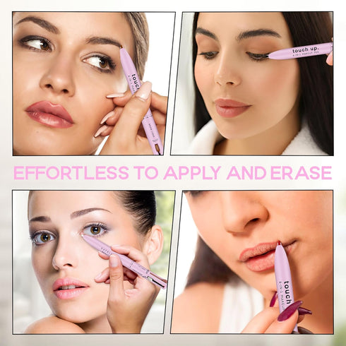 4 in 1 Makeup Pen, Refillable Portable Makeup Set with Colored Eyeliner, Brow & Lip Liner, Highlighter