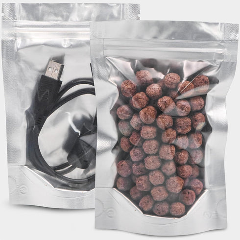 4"x 6" 30 Packs Mylar Bags for Food Storage, Reusable Bags with Window for Long Term Storage