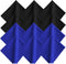 XTHEL Microfiber Glasses Cleaning Cloth - 12 Pack (6 Black + 6 Blue),