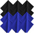 XTHEL Microfiber Glasses Cleaning Cloth - 12 Pack (6 Black + 6 Blue),