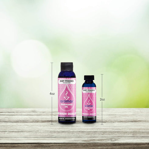 Pack 3 2oz. AROMAR Premium Fragrance Oil, of Baby Powder Bottles