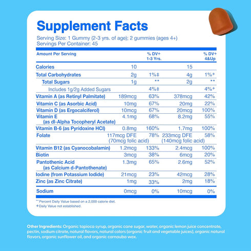 Feel Great Kids Multivitamin Gummies, Citrus & Strawberry Flavored, 45-Day Supply, Chewable Vitamins with Vitamin D