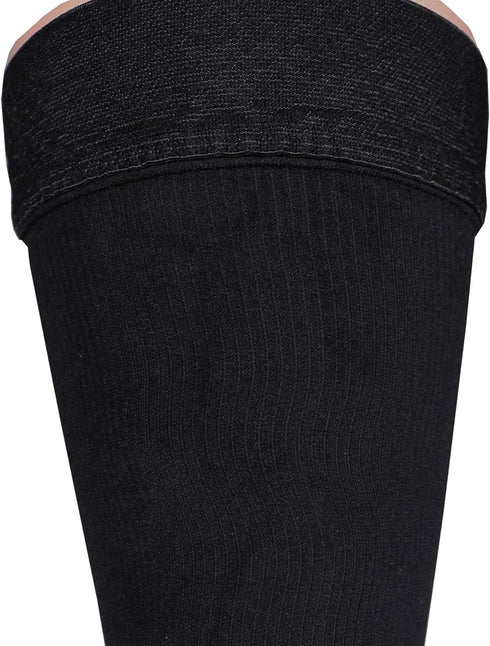 Truform Compression Socks, Men's Dress Socks, Thigh High Over Knee Length, 20-30 mmHg, Black, Medium