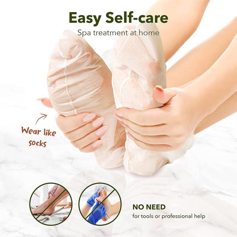 Purederm Shiny & Soft Foot Peeling Mask (6 pack), Exfoliating Peel Off for Smooth Baby Skin