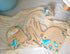 YOUAME Set Birth Announcement Wood Sign Board - Boy Under The Sea Newborn Footprint Milestone, Ocean Theme Hello World