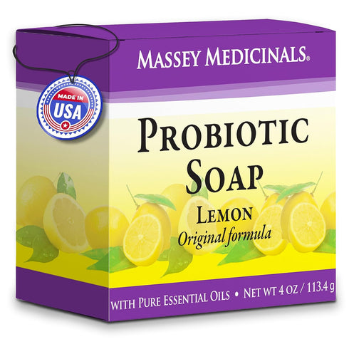 Massey's CF 100% Natural Probiotic Soap Bar, Tea Tree and Lemon Essence, Pure Citrus Bliss, 4 oz