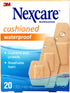 Nexcare Waterproof Cushioned Bandages, Assorted Sizes, 20 Count