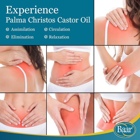 Packs, 8 oz. Baar Palma Christos Organic Castor Oil, Cold-Pressed, Hexane-Free, USDA Certified, for Skin, Hair, Massage