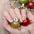 TailaiMei 24 Sheets 3D Christmas Nail Art Stickers Decals, Self-Adhesive Glitter Nail Decorations for Santa Claus