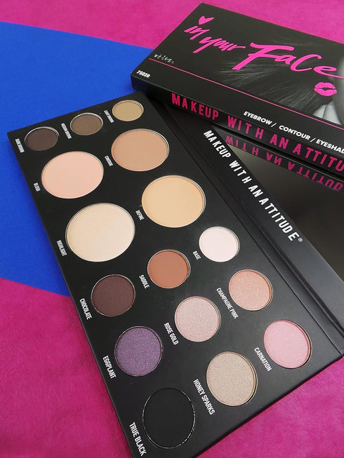 Rude Cosmetics In Your Face 3-in-1 Palette Makeup Women 0.84 oz