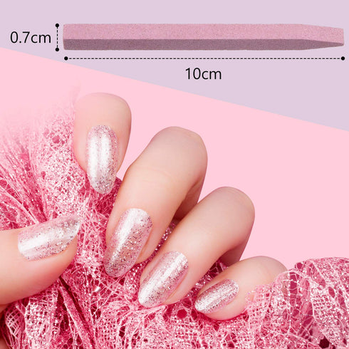 Mudder 8 Pcs Stone Nail File Pumice Stick, Nail Cuticle Pusher Rock File for Home Salon Toenail Buffing