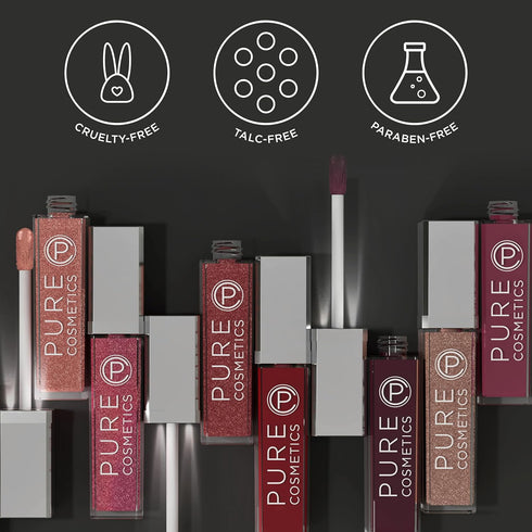 Pure Cosmetics Pure Illumination Lip Gloss, LED-lit Applicator, Non-Sticky, Hydrating, Shimmer