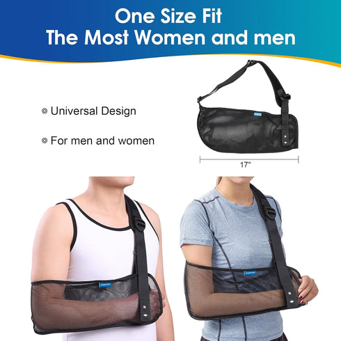 Immobilizer Elbow Mesh Arm Shoulder Sling Medical Shoulder for Shoulder Injury Torn Rotator Cuff, Breathable Arm Brace