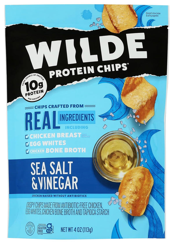 WILDE BRANDS Wilde Snacks Chips Protein Seasalt Vingar 4 OZ