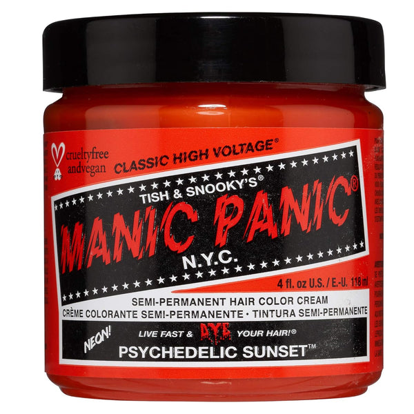 MANIC PANIC Classic Neon Orange Semi Permanent Hair Color - 4oz Hair Dye for Women & Men, Vegan & Cruelty-Free