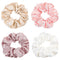 Scrunchies Women Hair Ties - Big Silk Satin Scrunchy Hair Bands, Soft Large Elastic Hair Accessories for VSCO Girls