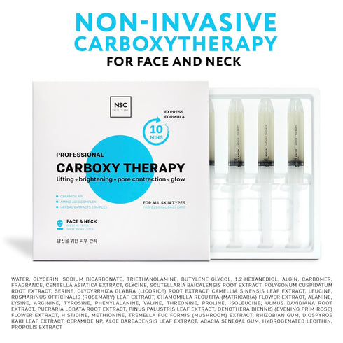 Name Skin Care Korean Carboxy CO2 Therapy Face & Neck Mask Set of 5 - Hydrating Anti-Aging Treatment