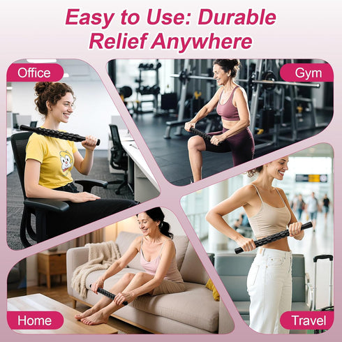 ZanLLW Massage Roller, Muscle Roller Stick, Neck Massager Roller, Therapy Stick for Legs, Calf, Thigh, Lipo Roller