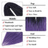 Leeven 24 Inch Synthetic Double Ended Dreadlock Extensions, Black to Purple Thin DE Dreads, 10 Strands Handmade for