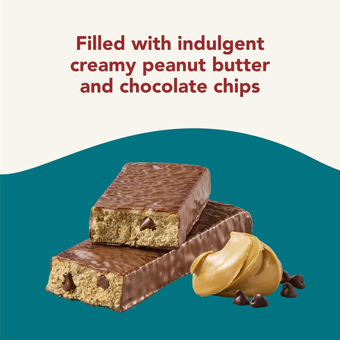 think! Vegan High Protein Bars, Peanut Butter Chocolate Chip, 13g Protein, 10 Count, Non-GMO, No Artificial Sweeteners
