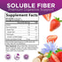 Fiber Supplement Gummies for Digestive Health & Regularity Support, Fiber 4g Gummy for Adults, Daily Prebiotic Supplements, Natural Prebiotic Fiber Gummy, Plant Based, Strawberry Flavored - 60 Gummies