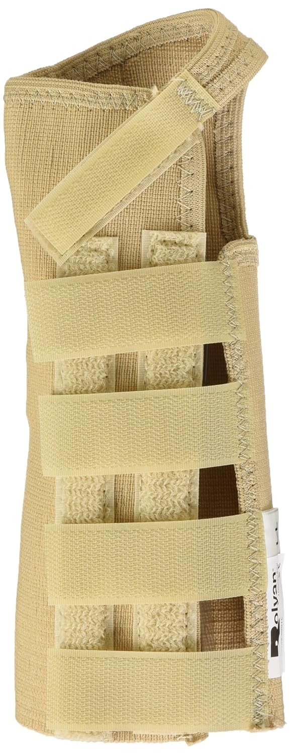 Rolyan 82417 AlignRite Wrist Support without Strap, Long Length, Left, Large Left Large